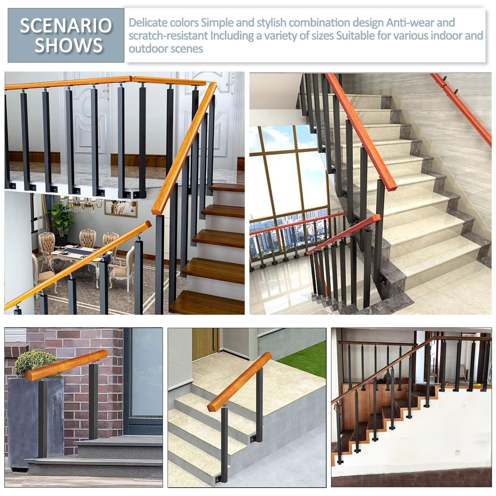 Amazon.co.jp: かいだんてすり 階段手すり 2 または 5 ステップに適合